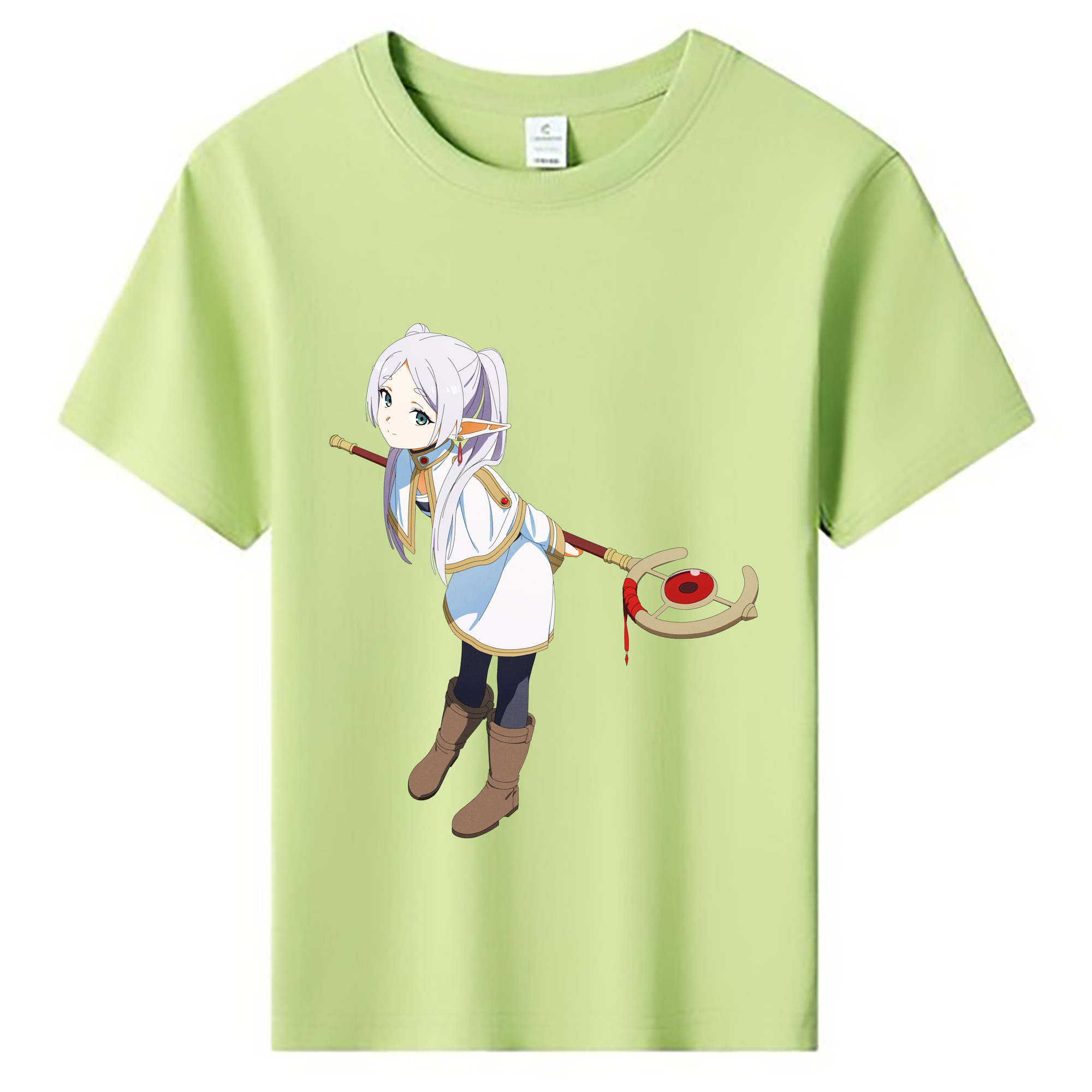 （画像用） 葬送のフリーレン Frieren 綿100％キッズTシャツ（フロントプリント）
